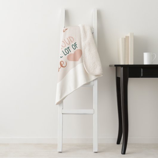 Abstraktes handgeschriebenes Terracotta Familienan Sherpadecke (Beispiel)