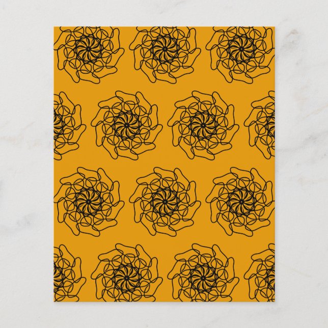 Abstraktes handgezeichnet Muster Scrapbook Paper (Vorderseite)