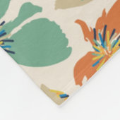 Abstraktes handgezeichnetes Boho-Blumenmuster Fleecedecke (Ecke)