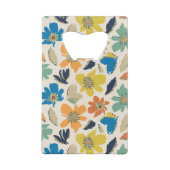 Abstraktes handgezeichnetes Boho-Blumenmuster Geldbeutel Flaschenöffner (Rückseite)