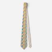 Abstraktes handgezeichnetes Boho-Blumenmuster Krawatte (Vorderseite)