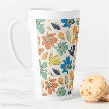 Abstraktes handgezeichnetes Boho-Blumenmuster
