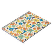 Abstraktes handgezeichnetes Boho-Blumenmuster Notizblock (Linke Seite)