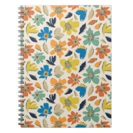 Abstraktes handgezeichnetes Boho-Blumenmuster Notizblock