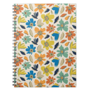 Abstraktes handgezeichnetes Boho-Blumenmuster Notizblock