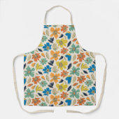 Abstraktes handgezeichnetes Boho-Blumenmuster Schürze (Vorderseite)