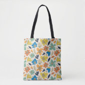 Abstraktes handgezeichnetes Boho-Blumenmuster Tasche (Vorderseite)