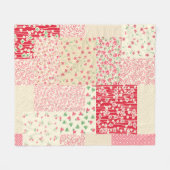 abstraktes, handgezeichnetes Patchwork-Muster Fleecedecke (Vorderseite (Horizontal))