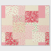 abstraktes, handgezeichnetes Patchwork-Muster Geschenkpapier (Flach)