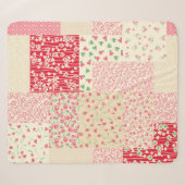 abstraktes, handgezeichnetes Patchwork-Muster Sherpadecke (Vorderseite (Horizontal))