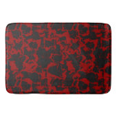 Abstraktes Handtuch aus Rot und Kohle Badematte (Vorderseite)
