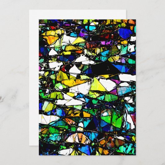 Abstraktes Hartglas Dankeskarte (Vorne/Hinten)