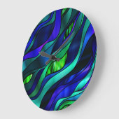 Abstraktes Hartglas Große Wanduhr (Winkel)