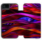 Abstraktes Hartglas Incipio iPhone Geldbeutel-Hülle (Folio Geöffnet)