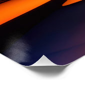 Abstraktes Hartglas mit lebhaften Farben Poster (Ecke)