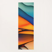 Abstraktes Hartglas mit lebhaften Farben Yogamatte (Rückseite)