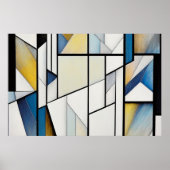 Abstraktes Hartglas Poster (Vorne)
