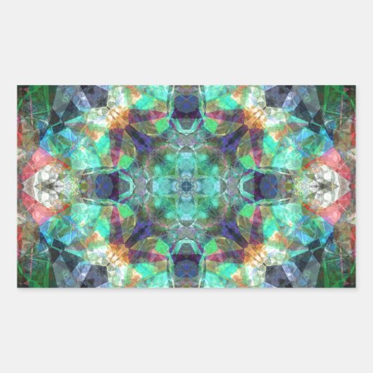 Abstraktes Hartglas Rechteckiger Aufkleber (Vorderseite)