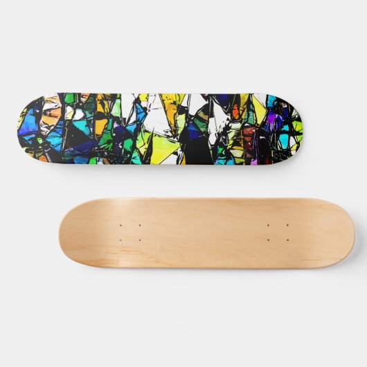 Abstraktes Hartglas Skateboard (Horizontal)