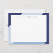 Abstraktes, helles Blau- und Kobaltmuster Mitteilungskarte (Vorderseite)