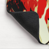 Abstraktes, hellfarbenes rotes, gelbes, schwarzes  mousepad (Ecke)