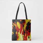 Abstraktes, hellfarbenes rotes, gelbes, schwarzes tasche (Vorderseite)
