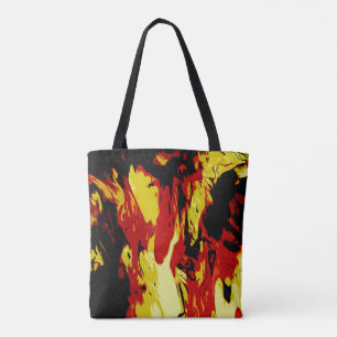 Abstraktes, hellfarbenes rotes, gelbes, schwarzes  tasche
