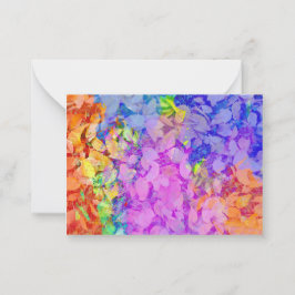 Abstraktes Herbstlaubmuster Mitteilungskarte