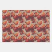 Abstraktes Herbstleaves-Muster Geschenkpapier Set (Vorderseite 3)