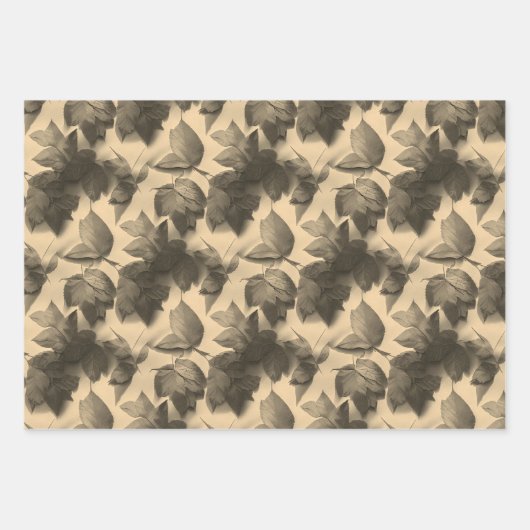 Abstraktes Herbstleaves-Muster Geschenkpapier Set (Vorderseite 2)