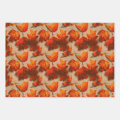 Abstraktes Herbstleaves-Muster Geschenkpapier Set (Vorderseite)