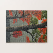 Abstraktes Herbstwald Puzzle (Horizontal)