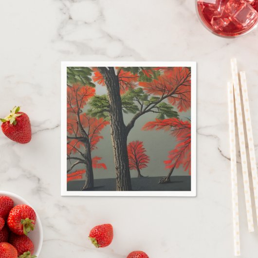 Abstraktes Herbstwald Serviette (Beispiel)