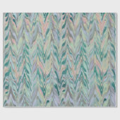 Abstraktes Herringbone - aquamarin Geschenkpapier (Flach)
