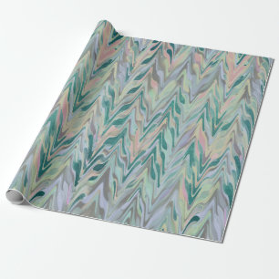Abstraktes Herringbone - aquamarin Geschenkpapier