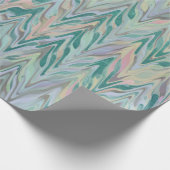 Abstraktes Herringbone - aquamarin Geschenkpapier (Ecke)