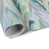 Abstraktes Herringbone - aquamarin Geschenkpapier (Rolleneckpunkt)