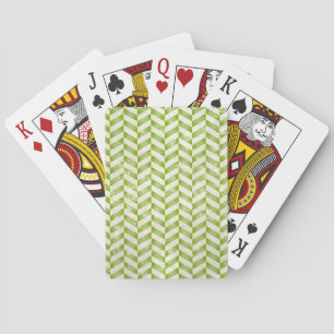Abstraktes Herringbone im Grünen Spielkarten