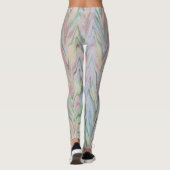 Abstraktes Herringbone - Rose/breit Leggings (Rückseite)