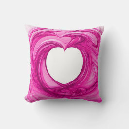 Abstraktes Herz auf Kissen mit Kopierraum