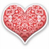 Abstraktes Herz Aufkleber (Vorderseite)