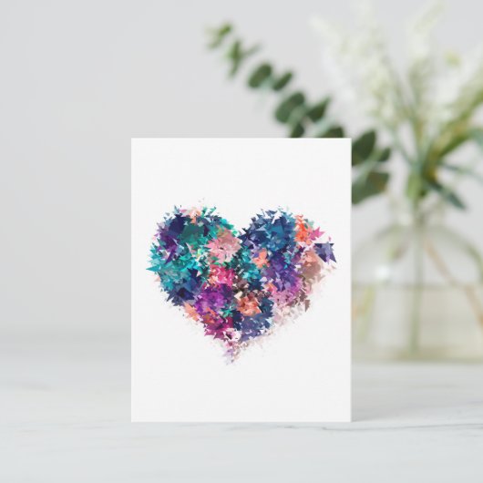 Abstraktes Herz Einladung (Stehend Vorderseite)