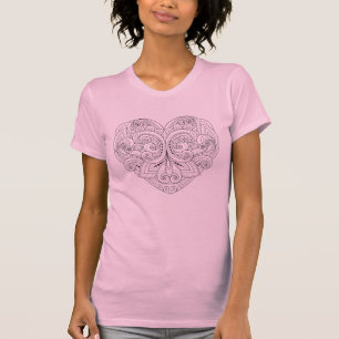 Abstraktes Herz-Gekritzel T-Shirt