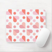 Abstraktes Herz Geometrisches Muster Mousepad (Mit Mouse)