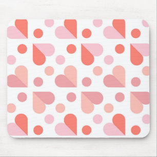 Abstraktes Herz Geometrisches Muster Mousepad