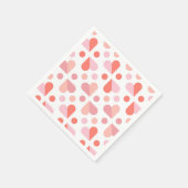 Abstraktes Herz Geometrisches Muster Serviette (Ecke)