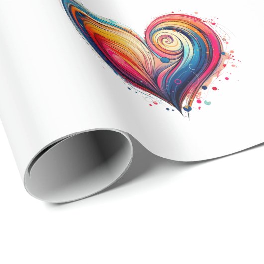 Abstraktes Herz Geschenkpapier (Rolleneckpunkt)