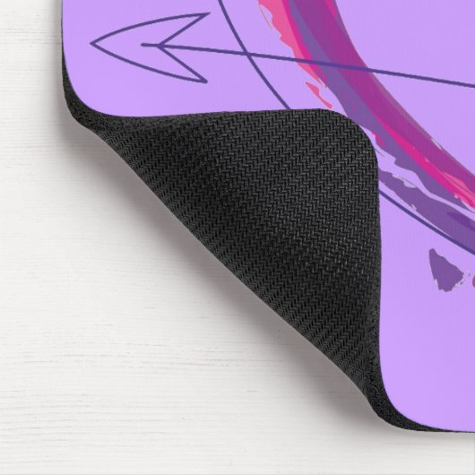 Abstraktes Herz in Lila und in rosa Mousepad (Ecke)