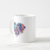 Abstraktes Herz Kaffeetasse (Vorderseite Links)