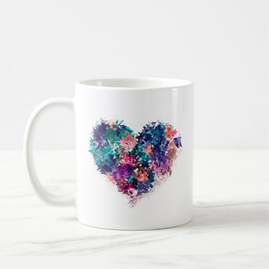Abstraktes Herz Kaffeetasse (Links)